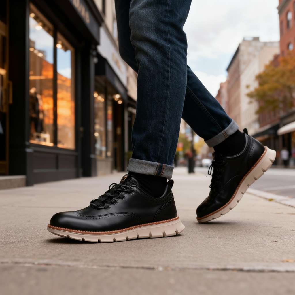 Brandon Brogue Leather Sneakers