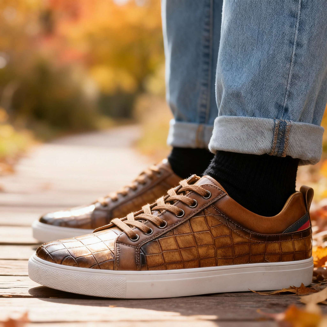 Brandon Mark Leather Sneakers