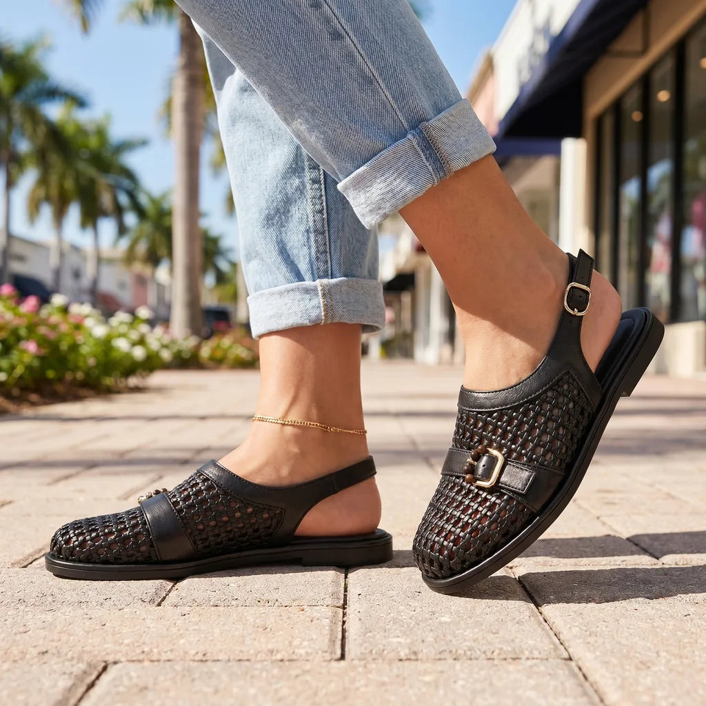 Riley Woven Slingback Flats